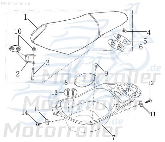 Sitzbankscharnier Halter Sitzbank Gelenk 2130901-1