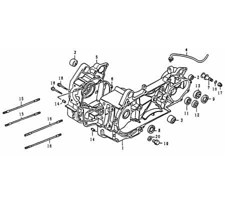 Kreidler Florett 125E Dichtung SEAL 125ccm 4Takt FIG.E15-3 Motorroller.de Abdichtung Gasket 125ccm-4Takt Motorrad Florett 125G Moped Ersatzteil
