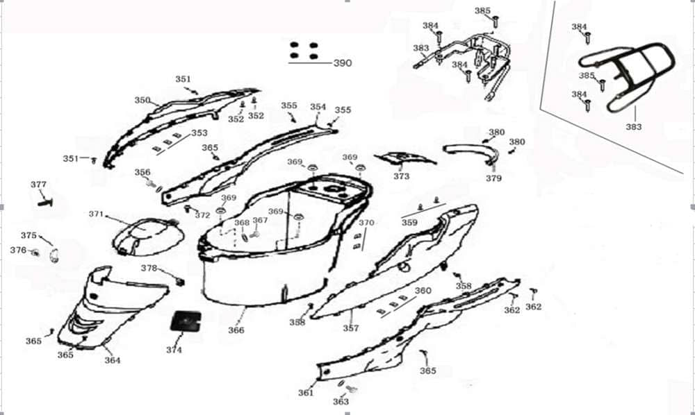 AGM GMX 460 Sport Seitenleiste rechts 50ccm 4Takt 83501-KY-9000-S Motorroller.de Seitenteil Seitenverkleidung Seitenabdeckung Seiten-Verkleidung