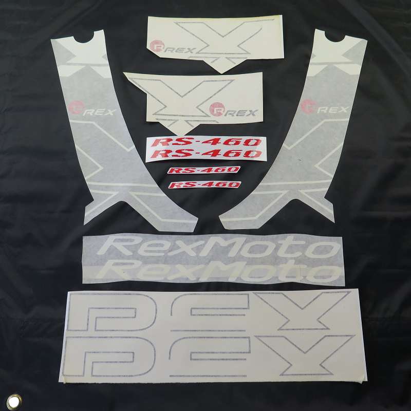 Dekorsatz komplett REX RS460 Aufkleber 700581 Motorroller.de Sticker Emblem Schriftzug Logo