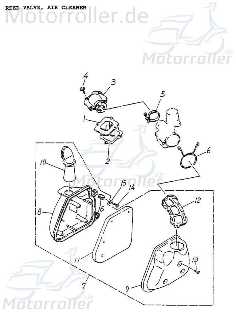 Luftfiltereinsatz 3-Loch 2T 50ccm,3-Loch 2Takt NK303.01