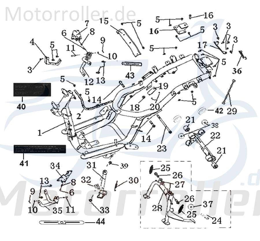 SMC Klemmbügel 160mm Keeway Outlook 125 Roller 58430J000001 Motorroller.de Klemmhalter 125ccm-4Takt Kreidler Insignio 125 DD Mokick Ersatzteil Service