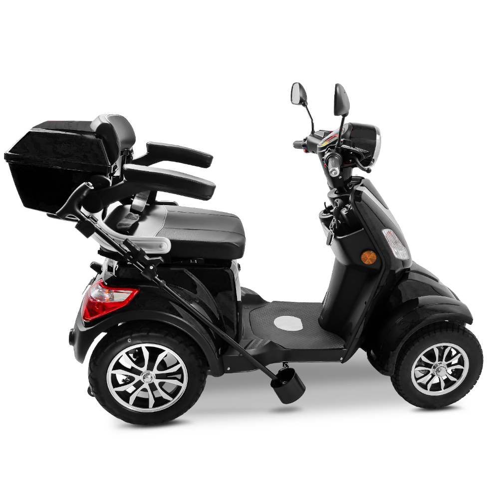 E-Quad Scoody E4 Shopper V3 25 km/h schwarz 1000 Watt Lithium-Akku Elektroroller Seniorenroller E-Scooter