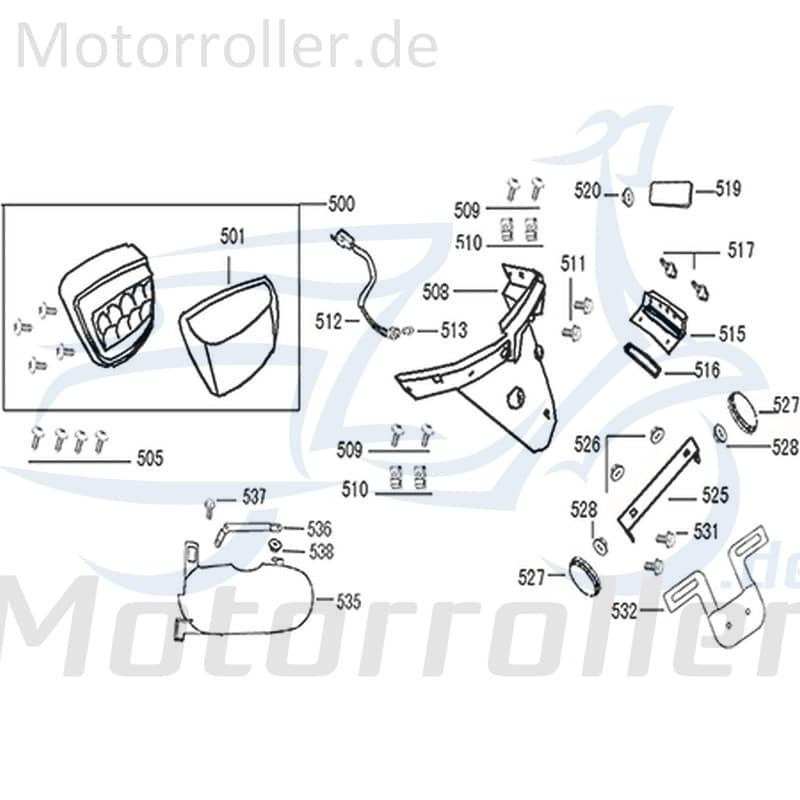 Kreidler Flory 50 Classic Kotflügel 50ccm 4Takt 80105-ALA6-9000 Motorroller.de cremeweiß Hinterrad Spritzschutz Schutzblech Schutz-Blech Radabdeckung
