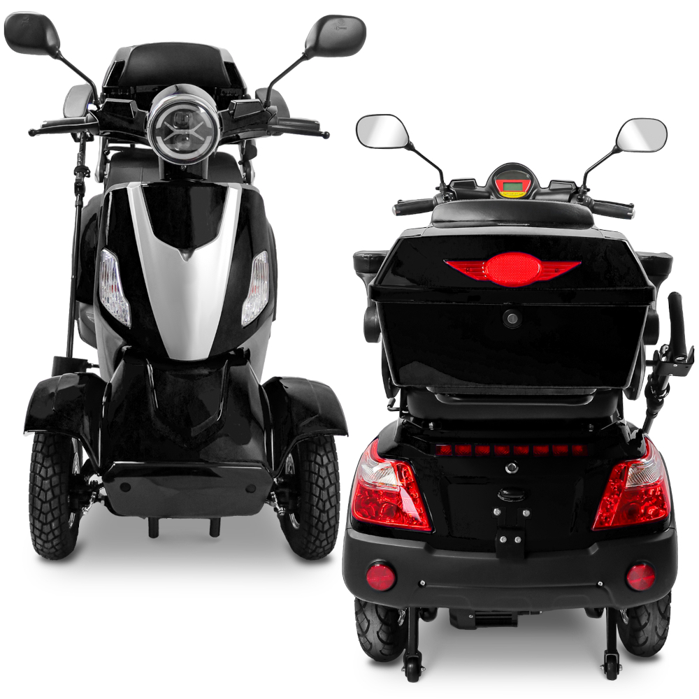 E-Quad Scoody E4 Shopper V3 25 km/h schwarz 1000 Watt Lithium-Akku Elektroroller Seniorenroller E-Scooter
