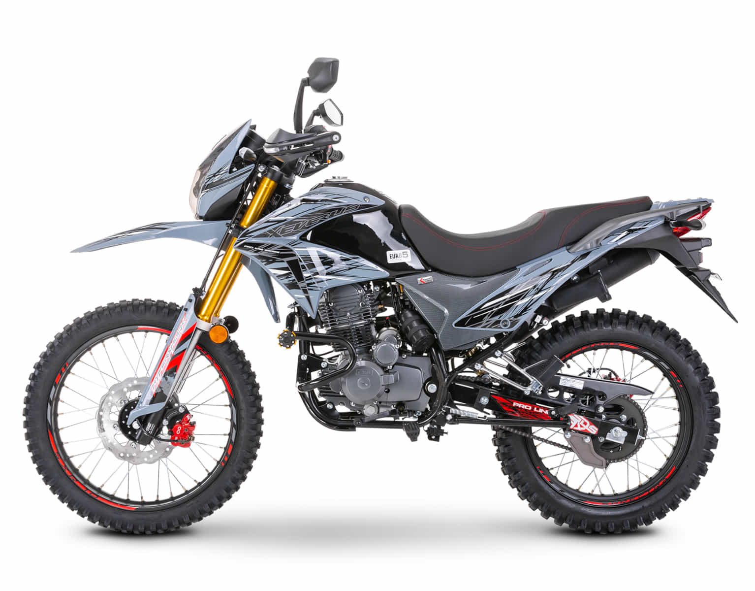 Motorrad Fighter 250 CRS-RS grau 95 km/h Euro 5+ 250ccm Schaltmoped Enduro