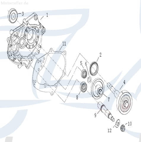 Generic Zion 125 Dichtung SEAL 125ccm 4Takt 220013000000 Motorroller.de Abdichtung Gasket 125ccm-4Takt Scooter Soho 125 Ersatzteil Service Inpektion