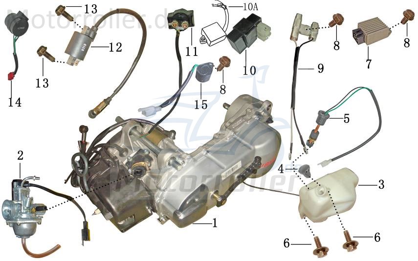 Entladewiderstand 5W 5 Ohm / 30W 5.9 Ohm AGM 50ccm 2Takt Motorroller.de Vorwiderstand Widerstandsregler Widerstandskomponente Entlade-Widerstand