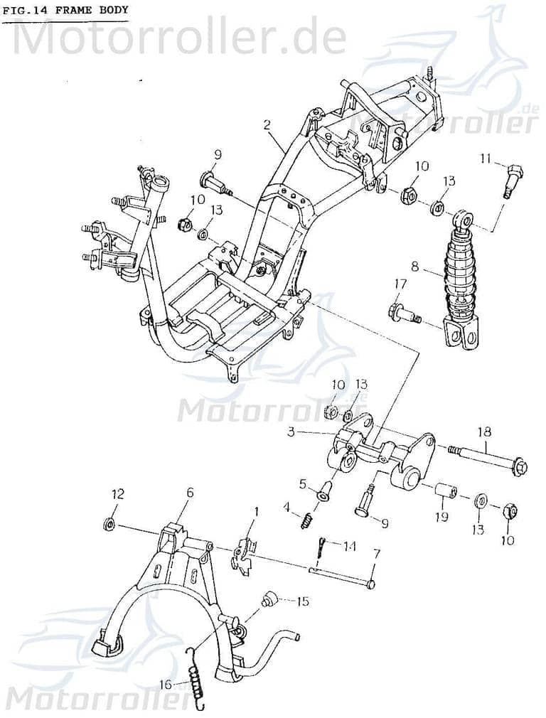 Halter / Klammer Bremszug 2T 50cc Halterung 3113190301