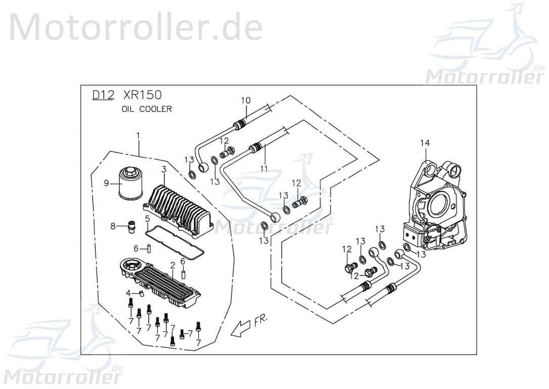 PGO X-RIDER 150 Ölkühlerschlauch 150ccm 4Takt X5083050000 Motorroller.de PGO 150ccm-4Takt Quad ATV UTV Ersatzteil Service Inpektion Direktimport