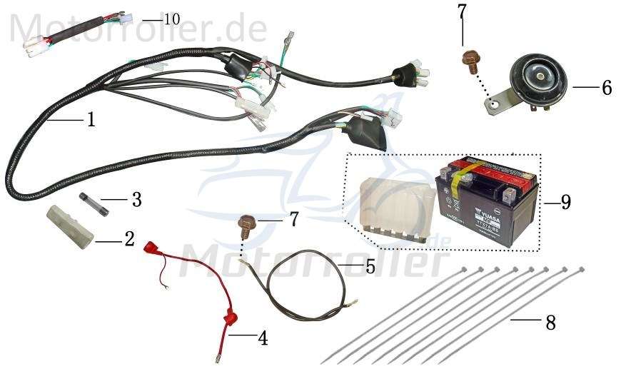 Sicherung elektro 15A 6x30mm AGM Schmelzsicherung 50ccm 4Takt Motorroller.de Absicherung Hauptsicherung 125ccm-4Takt Scooter GMX 450 Sport JSD50QT-13