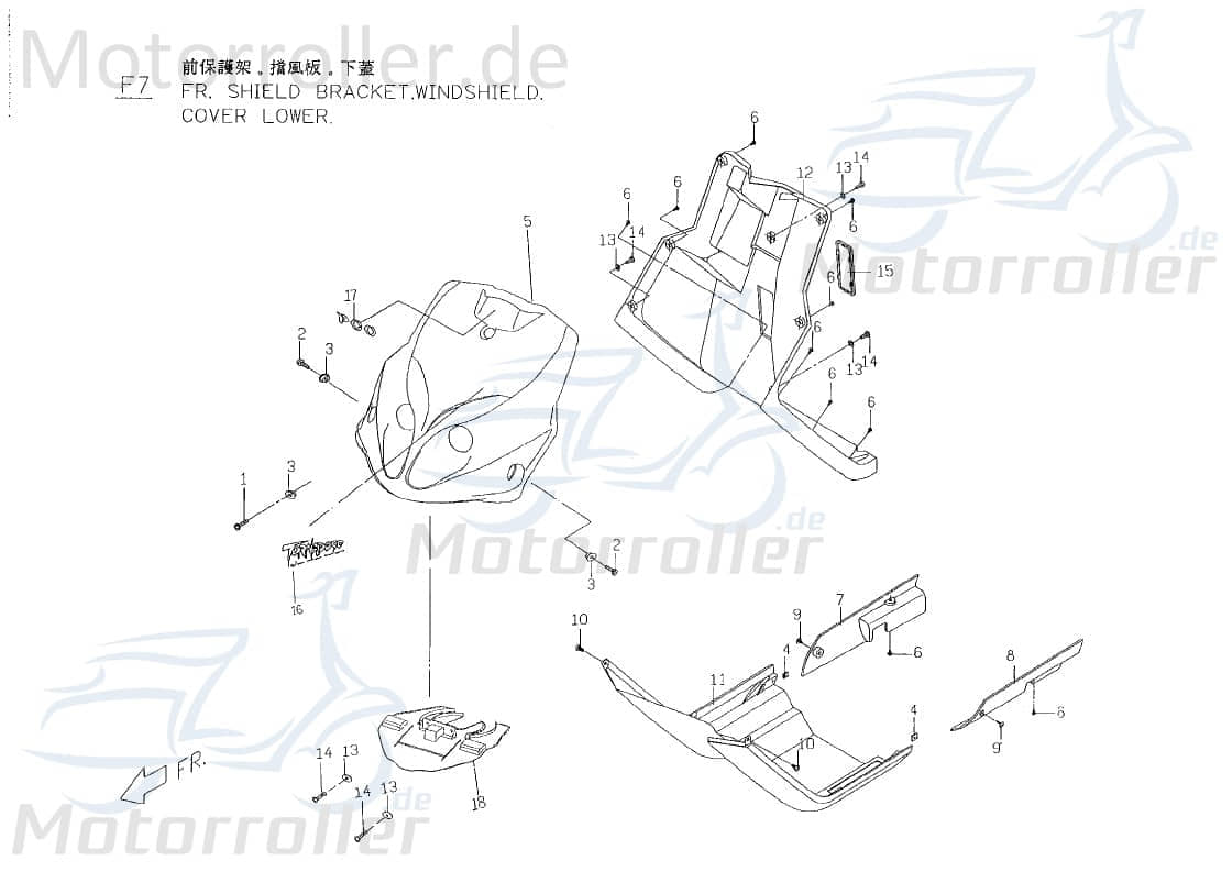 PGO Tornado 50 Aufkleber TORNADO TORNADO 50 KL Sticker Dekor 50ccm 2Takt P1601160000 Motorroller.de Dekor-Aufkleber Klebeetikett PGO P1 50ccm-2Takt