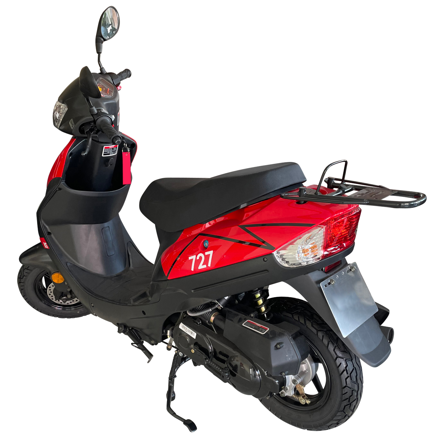 Motorroller GMX 460 Sport R 727 BS 45 km/h 12 Zoll schwarz-rot Euro 5 Mokick Roller Scooter