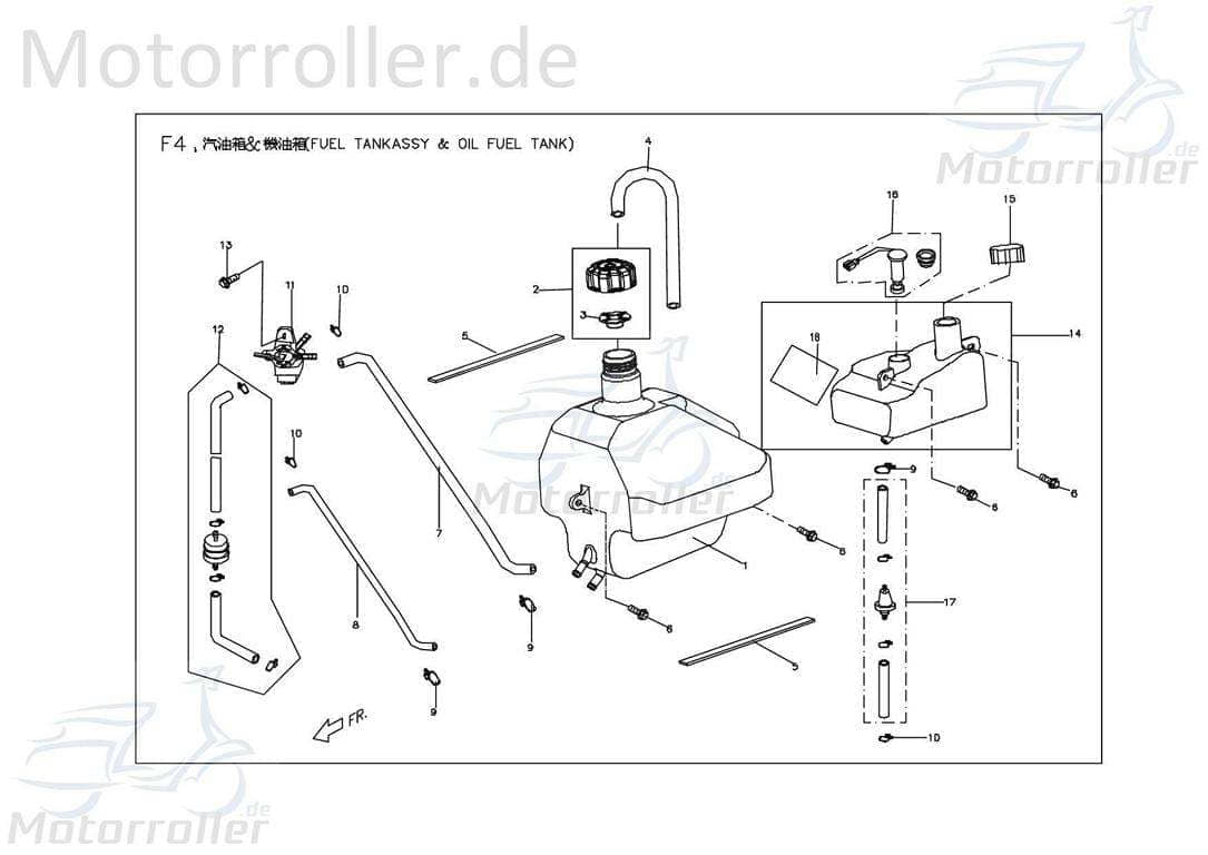 PGO Öltankdeckel Star 50 Öltankverschluss Roller 50ccm 2Takt Motorroller.de PGO 50ccm-2Takt Scooter X-RIDER 110 Ersatzteil Service Inpektion