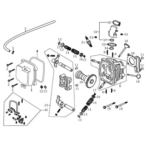 Rex Capriolo 50 4T Ventilschaftdichtung 50ccm 4Takt FIG E2-17 Motorroller.de Ventilschaftabdichtung Dichtung-Ventilschaft Abdichtung-Ventilschaft