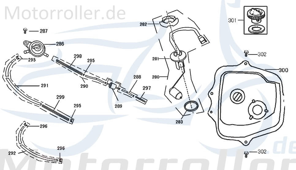 Luxxon Emily 50 Unterdruckleitung 50ccm 4Takt 1768B-ALA6-9100 Motorroller.de Saugleitung Ansaugleitung 50ccm-4Takt Scooter Ersatzteil Service