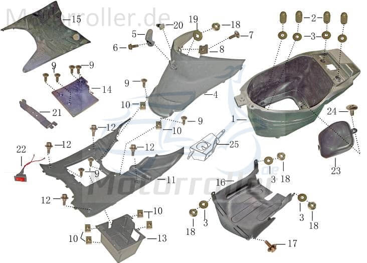 Einschalter Ausschalter Batterie Akku 12V Motorroller.de Trennschalter Hauptschalter Stromschalter Roller Scooter Ersatzteil