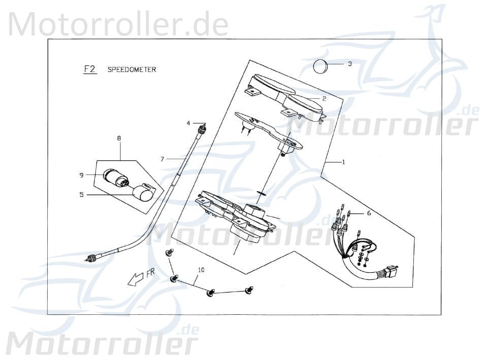 PGO Tachowelle 968mm PMX 110 Tachoantrieb Tacho-Welle Roller P1544005000 Motorroller.de Tachometerwelle Tachoantriebswelle Tacho-Antrieb PMX 50 Mokick
