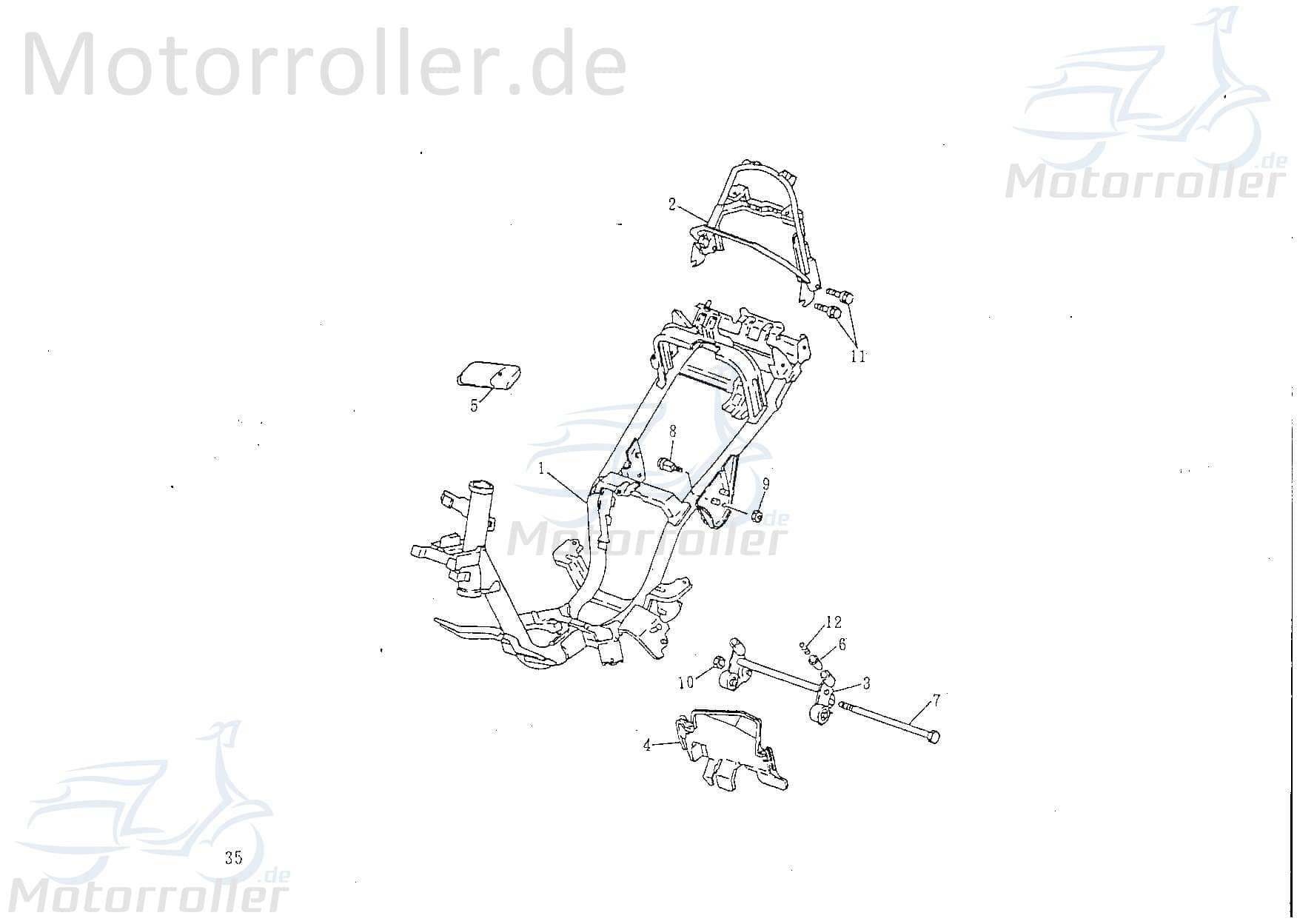 SMC Bundschraube M8x12mm Rex 50 Scooter Roller 50ccm 2Takt Motorroller.de Maschinenschraube Flanschschraube Flansch-Schraube Maschinen-Schraube