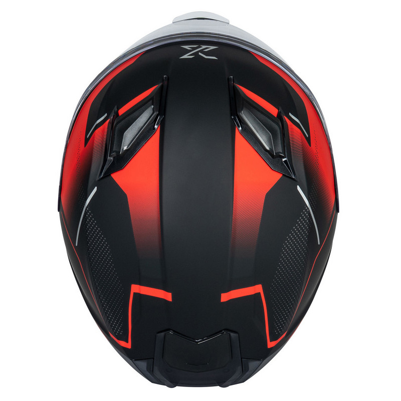 Helm "SX-82.03/R1" Integralhelm schwarz-rot matt Gr. 53/54/XS Motorradhelm Rollerhelm Scooterhelm Schutzhelm Sturzhelm