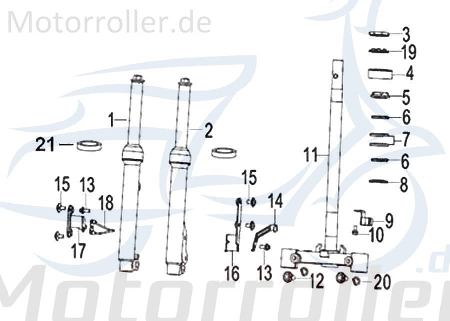 SMC Schraube M10x125x35mm Generic Soho 125 4Takt B01591003565 Motorroller.de Bundschraube Maschinenschraube Flanschschraube Flansch-Schraube Scooter