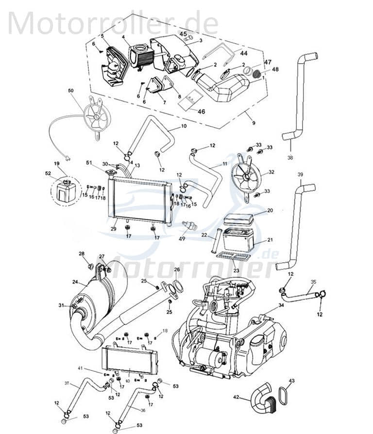 Thermoschalter für Kühlerventilator Gewinde 250ccm 4Takt Motorroller.de 16x1,5mm Temperaturschalter Überhitzungsschalter 250ccm-4Takt Buggy Tongjian