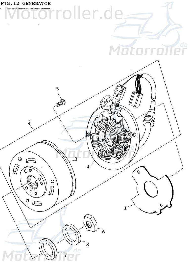 Adly Quad 50 2 Bundmutter M10x1 weiß verzinkt ABR-94001-10000 Motorroller.de Sechskantmutter Flanschmutter Sechskant-Mutter Flansch-Mutter Bund-Mutter
