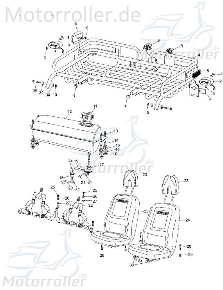Kennzeichenbeleuchtung Kasea BUGGY 250 250ccm 4Takt BCB-410 Motorroller.de Kennzeichenleuchte Kennzeichenlicht Straßenbuggy 250 Ersatzteil Service