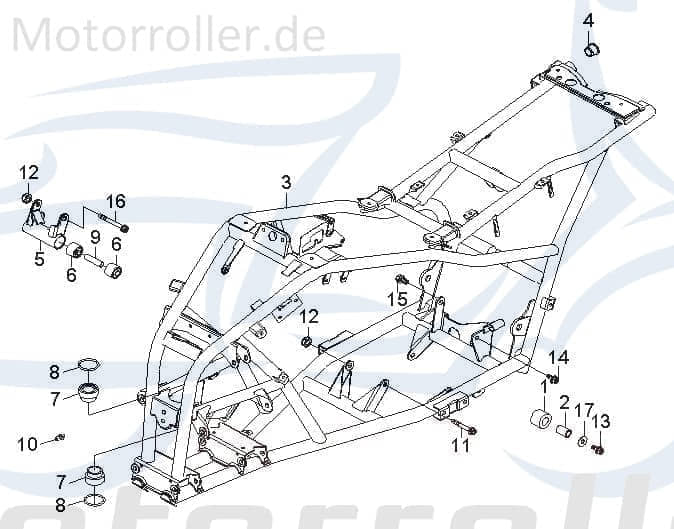 SMC Bundschraube M10x120mm Rex Quad 50 ATV 50ccm 2Takt Motorroller.de Maschinenschraube Flanschschraube Flansch-Schraube Maschinen-Schraube Mustang 50