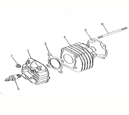 Zylinderkopf 730000 für 50ccm 2Takt