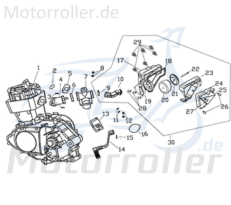 Isolator Rex Quad 150 Dichtung Ansaugstutzen ATV 233ccm 91227 Motorroller.de Ansaugstutzen-Dichtung Dichtung-Ansaugstutzen Ansaug-Krümmer Zylinderkopf