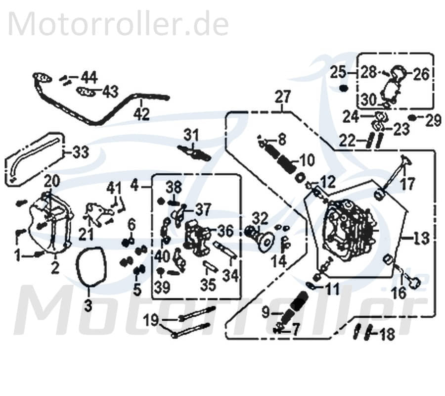 E-Ton Viper 150 Dichtung SEAL 150ccm 4Takt 16201-GY6A-9000 Motorroller.de Abdichtung Gasket Quad ATV EXL 150 Yukon UTV Ersatzteil Service Inpektion
