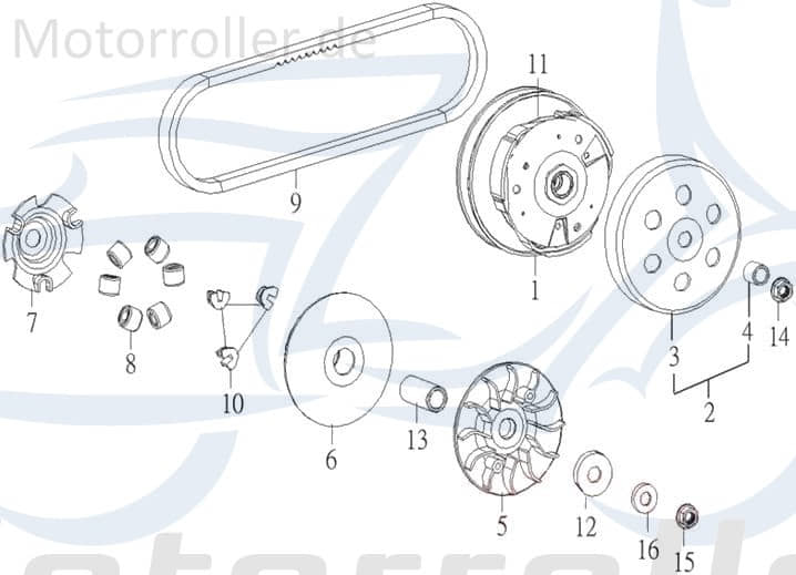 SMC Hubscheibe Daelim Otello 125 Fi Roller 25723-JOW-00 Motorroller.de Explorer Taurus 300 Mokick Ersatzteil Service Inpektion Direktimport