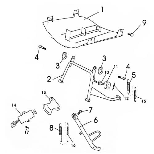 Rex RS125 Sechskantschraube Halter 125ccm 4Takt FIG43-9 Motorroller.de Befestigung Halterung Flachkopfschraube Sechskant-Schraube Bundschraube
