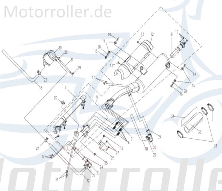 Baotian BT125T-12F1 Tanco 125 Feder 125ccm 4Takt 9010-020185 Motorroller.de Schwingungsdämpfer Dämpfung Ausgleichsfeder Abfederung Masseausgleich