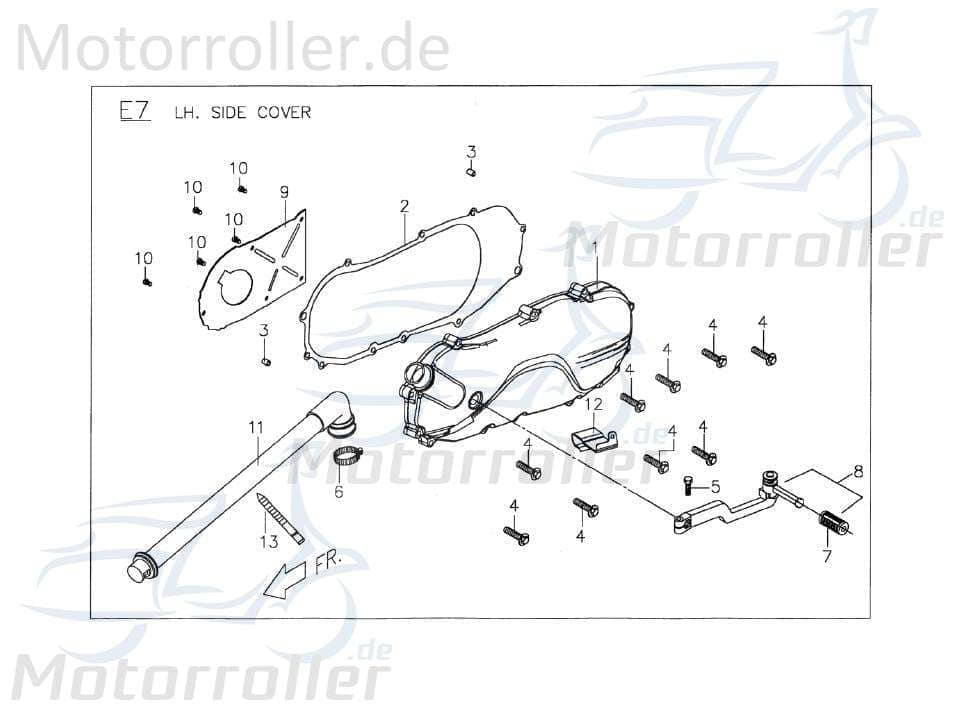 PGO Motorgehäusedeckel Links schwarz T-Rex 50 50ccm 2Takt Motorroller.de Motordeckel Kurbelgehäusedeckel PGO 50ccm-2Takt Scooter Ersatzteil Service