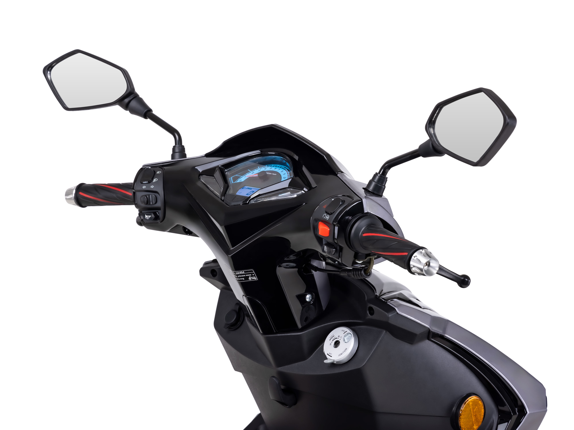 Motorroller Fighter R 777 Sport schwarz-grau 45 km/h Euro 5 mit Topcase Scooter Mokick Roller