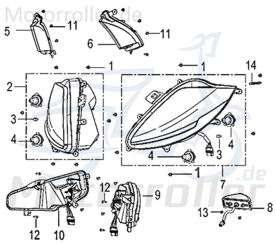 Kreidler Insignio 125 250 DD 2.0 Blinker-Rücklicht Einheit hinten rechts 750368 Rückleuchte Original Ersatzteil