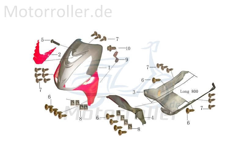 AGM Fighter 125 One Halter Innenkotflügel YYB950QT-2-14006-S Motorroller.de Spritzschutz Schutzblech Schutz-Blech Radabdeckung Innenkotflügel Radlauf