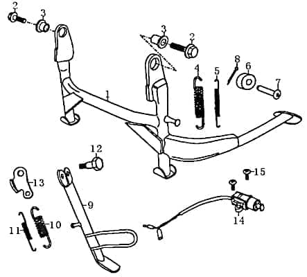 Kreidler Florett 125G Schraube 125ccm 4Takt FIG36A-15 Motorroller.de Bundschraube Maschinenschraube Flanschschraube Flansch-Schraube Bund-Schraube