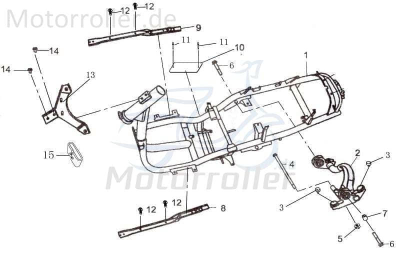 Rex RS1100 Halteklammer Klemme Schelle 125ccm 4Takt 701539 Motorroller.de Clip Klemmschelle Befestigungsschelle Schraubschelle Halteclip Federschelle