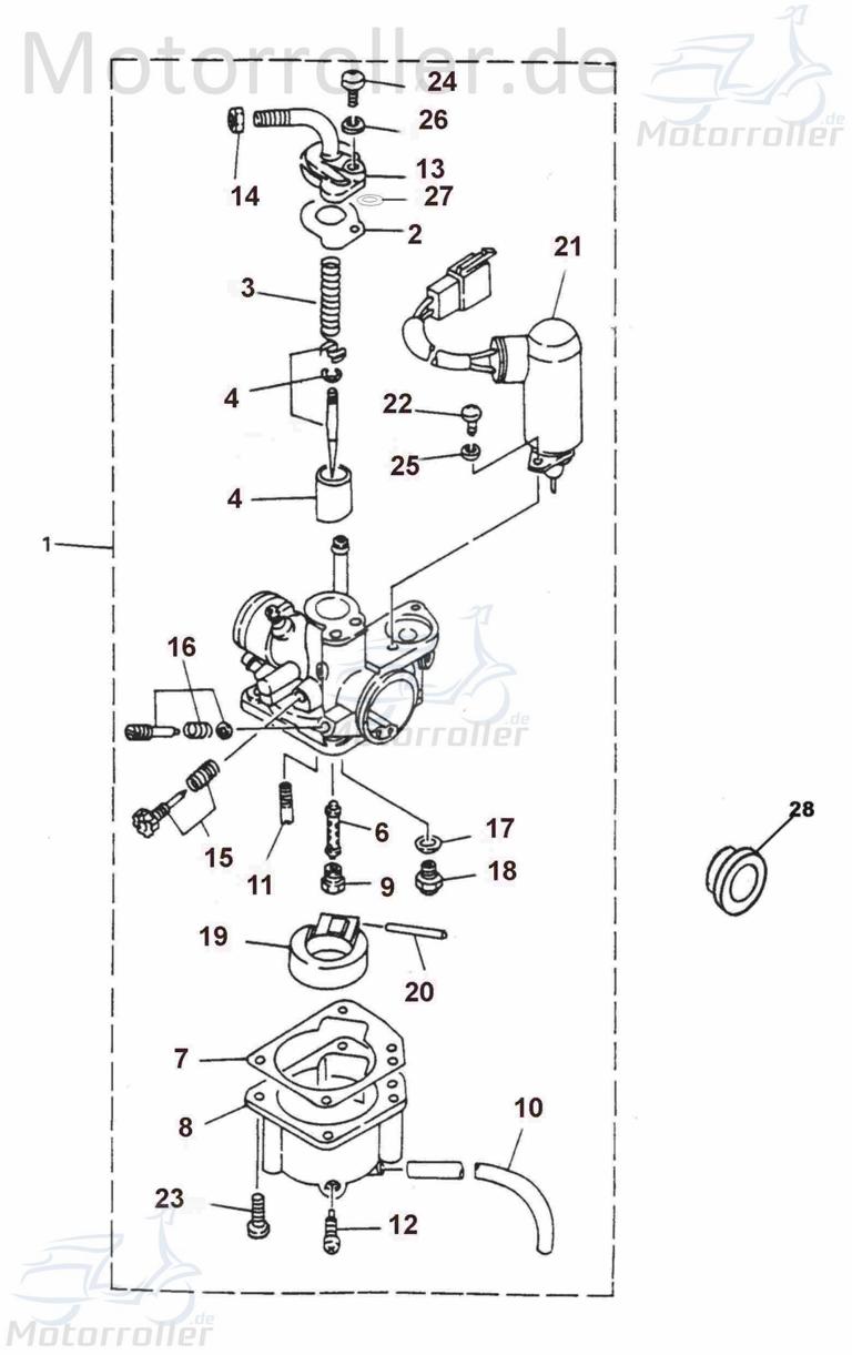 Adly RT 50 Road Trace Vergaserdüse 50ccm 2Takt 16108-104-002-72-5 Motorroller.de #72,5 M6 Hauptdüse Nadeldüse Dosierdüse Einstelldüse Haupt-Düse Moped