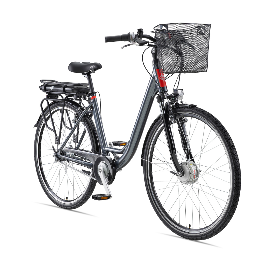 E-Bike Telefunken RC657 Multitalent Elektrofahrrad City-Pedelec anthrazit 28" RH 49cm E-Fahrrad Citybike
