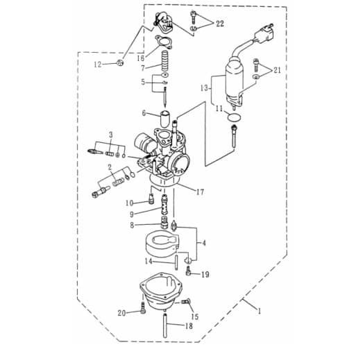 Leerlaufdüse Größe 22,5 1E40QMB Rex Vergaser-Düse 50ccm 2Takt 71209 Motorroller.de Vergaserdüse Nebendüse Nebenluftdüse Einstelldüse Scooter