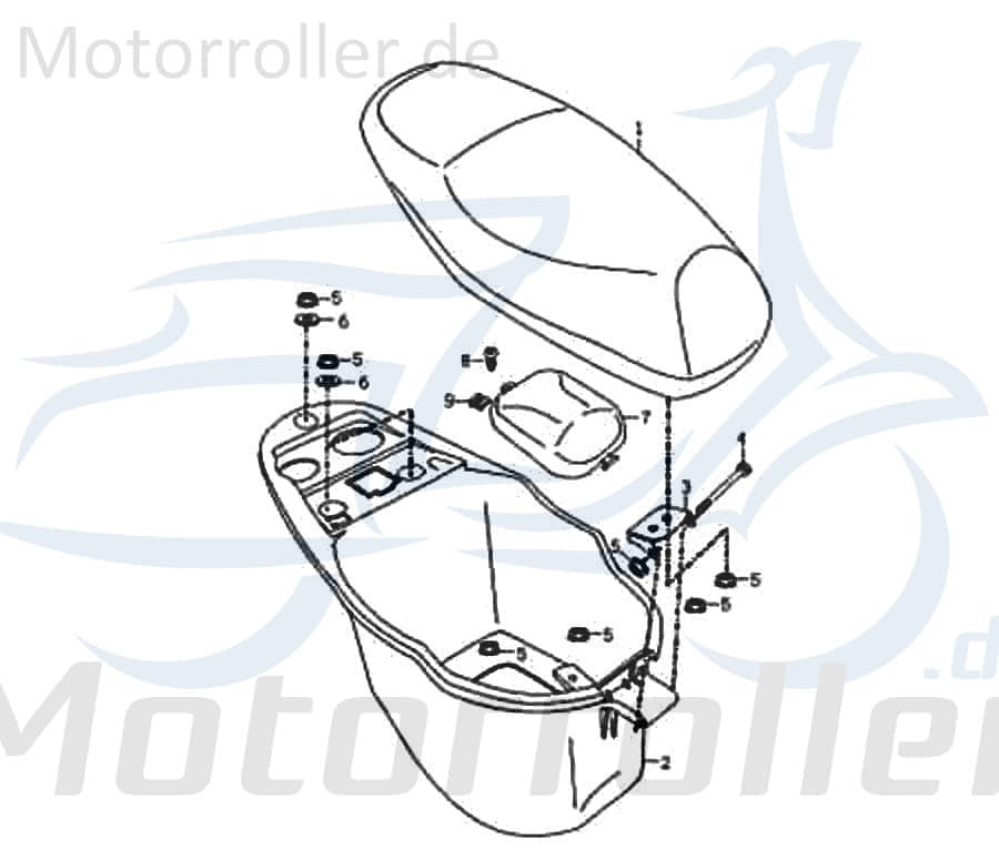 Rex Capriolo 50 4T Vergaserabdeckung 50ccm 4Takt FIG.25-7 Motorroller.de 50ccm-4Takt Scooter Ersatzteil Service Inpektion Direktimport