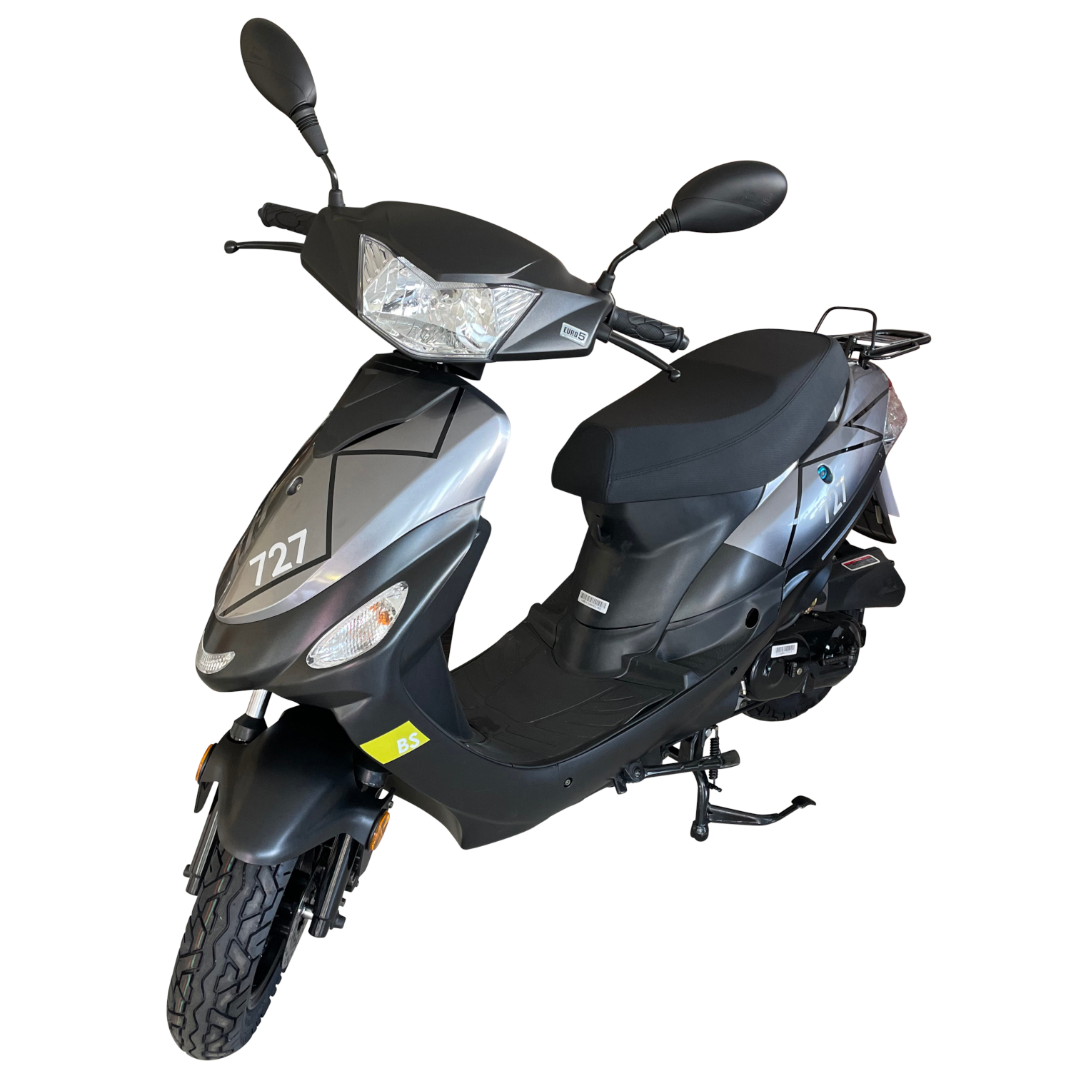 Motorroller GMX 460 Sport R 727 BS 45 km/h 12 Zoll schwarz-silber Euro 5 Mokick Roller Scooter