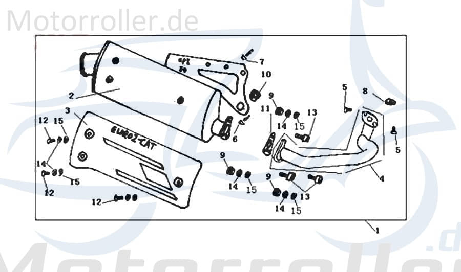 Krümmer Edelstahl 2Takt 50ccm Bogen CQJ-47500BMBT000