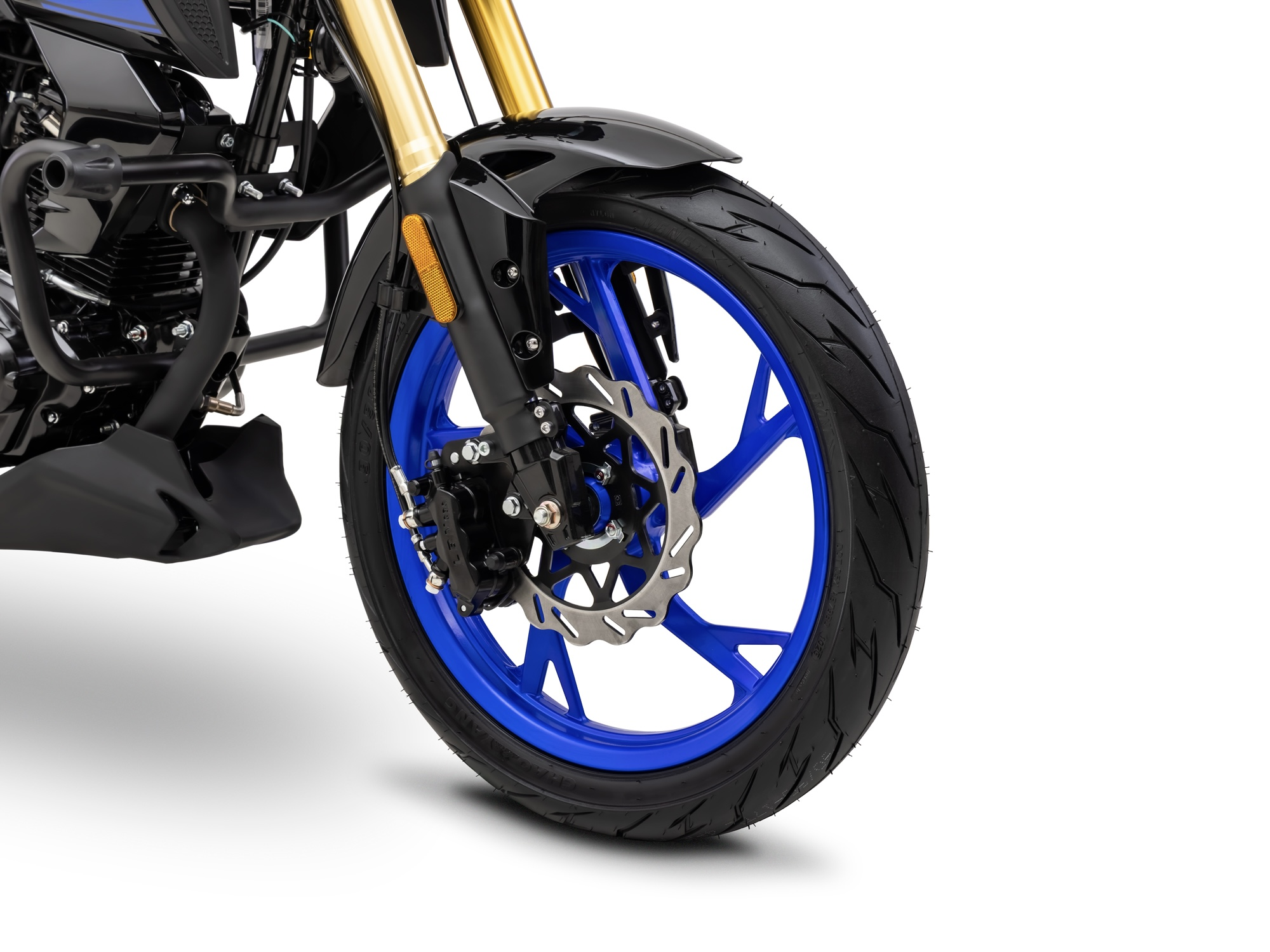 Motorrad Fighter 125 DV-RS AIR schwarz-blau 90 km/h Euro 5+ Schaltmoped Mokick Kleinkraftrad