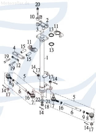 SMC Quad 170 Klemme für Lenker ATV 170ccm 4Takt 46125-RAM-00 Motorroller.de Binder Schlauchklemme Spannring Schelle Clip Klemmschelle REX Quad 50 UTV