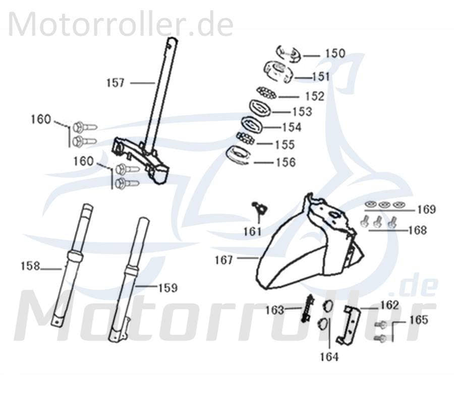 Kreidler Flory 50 Classic Schutzblech vorne perlweiß 741669 Motorroller.de Spritzschutz Radabdeckung Kotflügel Vorderradabdeckung